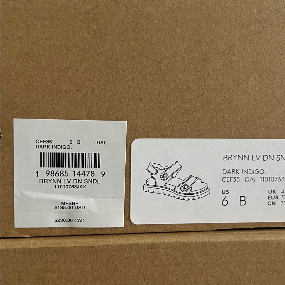 COACH womens Brynn Sandal in Loved Denim - Picture 5 of 5